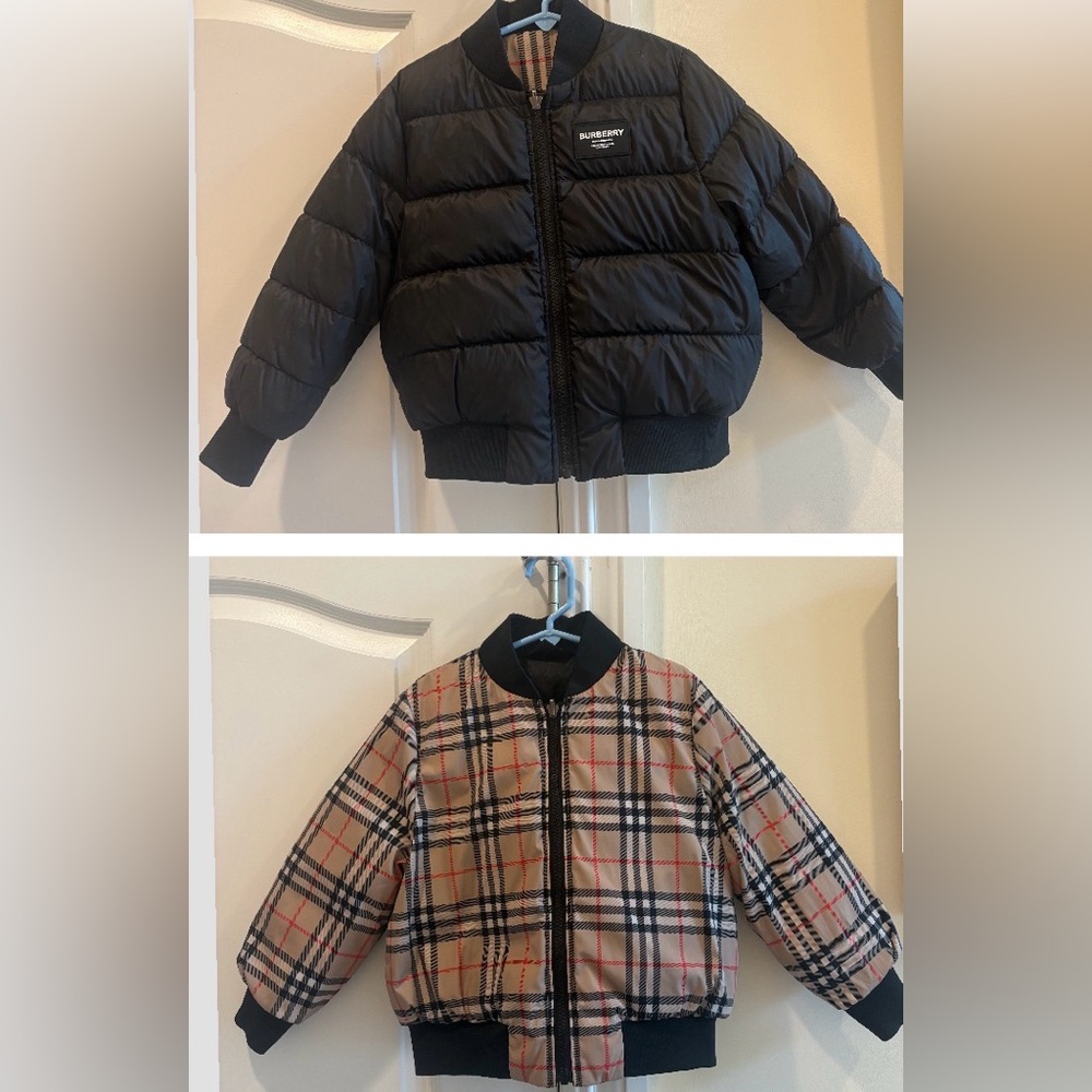Burberry Black Puffer Jacket with Quilted Stitching